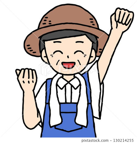 一位男農夫正在揮拳 一位男農夫正在揮拳 130214255