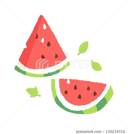 Illustration of sliced watermelon Illustration of sliced watermelon 130214318