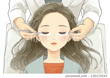 Miyu系列：接受睫毛嫁接療程的女性美容插圖 130214547