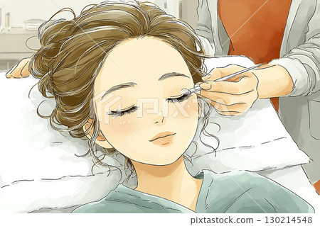 Miyu系列：接受睫毛嫁接療程的女性美容插圖 130214548