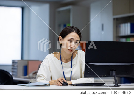 A woman with overtime 130214630