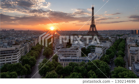 Iconic Eiffel Tower in Paris  Iconic Eiffel Tower in Paris  130214696