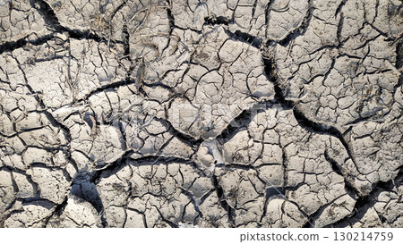 Dry cracked earth texture showing severe drought conditions in tupadly, czech republic. In april 130214759
