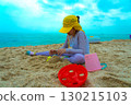 Asian girl play toys in the beach. The concept of holiday activities. 130215103