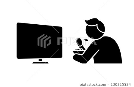 People who eat while watching TV, 130215524