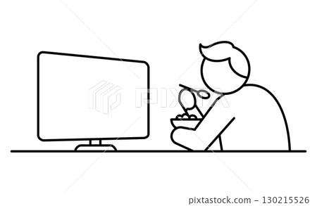People who eat while watching TV, 130215526