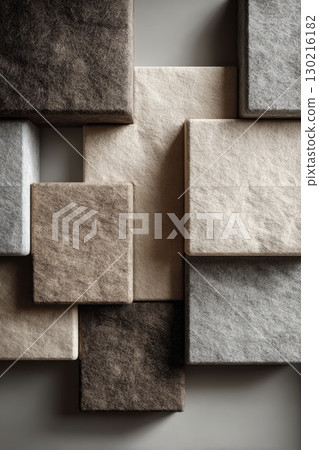 Geometric stone wall texture with relief pattern Geometric stone wall texture with relief pattern 130216182