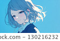girl listening to music with earphones 130216232