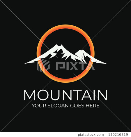 Mountain logo vector illustrations design icon template 130216819