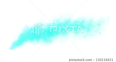 Blue teal smoke or mist trail isolated on transparent background ideal for visual effects overlays and motion design Blue teal smoke or mist trail isolated on transparent background ideal for visual effects overlays and motion design 130216831