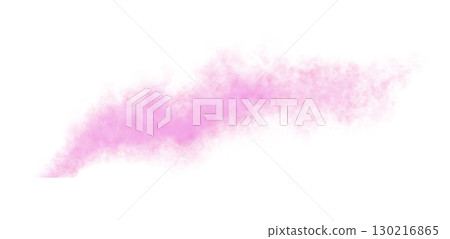Light pink smoke or mist trail isolated on transparent background perfect for visual effects overlays and motion graphics 130216865