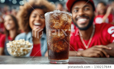 Cola Drink with Popcorn and Fans Cola Drink with Popcorn and Fans 130217644