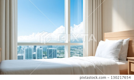 Modern Hotel Room with City View 130217654