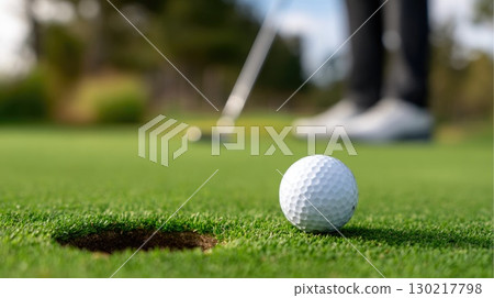 Golf Ball Near Hole Golf Ball Near Hole 130217798