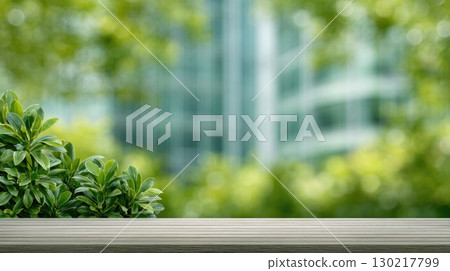Green Plants with Blurred Building Green Plants with Blurred Building 130217799