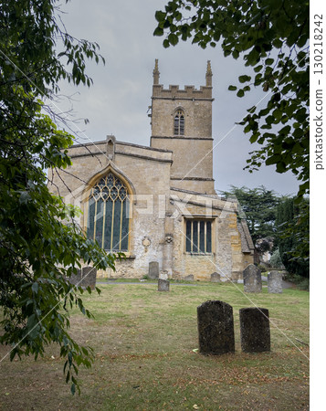 Historic Church Surrounded by Peaceful Greenery 130218242