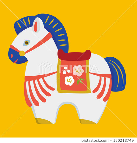 Cute horse figurine - Year of the Horse illustration 130218749
