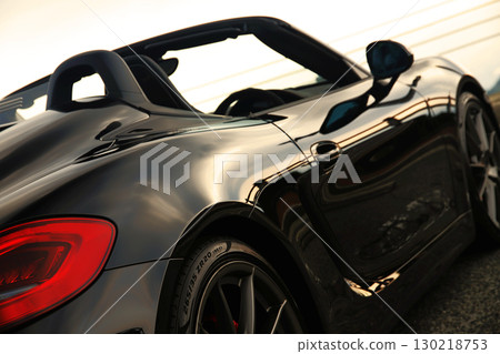 Glossy black open car 130218753