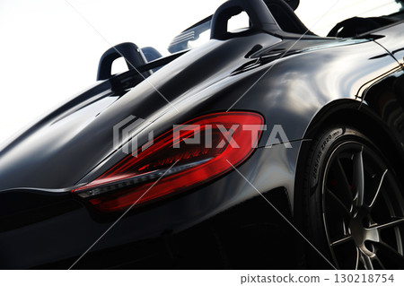 Glossy black open car Glossy black open car 130218754