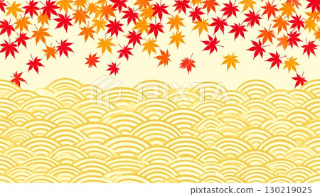 Autumn leaves and flowing water pattern autumn Japanese style background Autumn leaves and flowing water pattern autumn Japanese style background 130219025