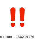Exclamation mark illustration red 130219176