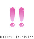 Cute pink exclamation mark 130219177