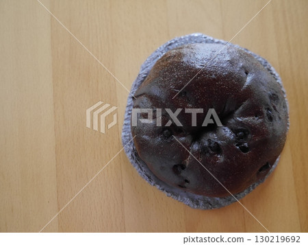 Chocolate bagel (photographed from above) 130219692