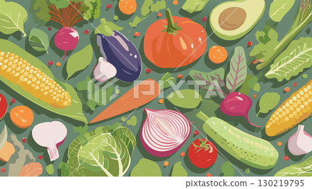 五顏六色的蔬菜背景 130219795