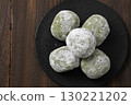 Daifuku mochi served on a black plate 130221202