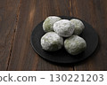 Daifuku mochi served on a black plate 130221203