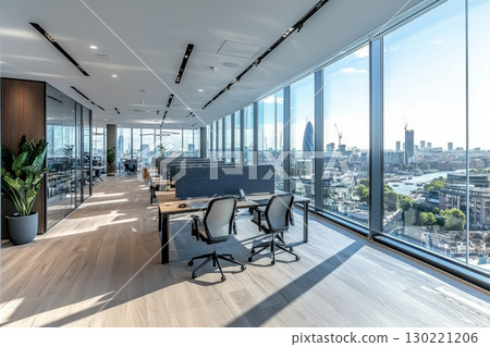 Office space redesign modern business hub corporate environment high-rise view contemporary design for productivity 130221206