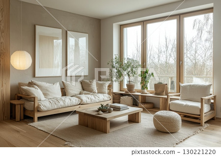 Cozy minimalist living room modern apartment interior design natural light wide angle comfort and style Cozy minimalist living room modern apartment interior design natural light wide angle comfort and style 130221220
