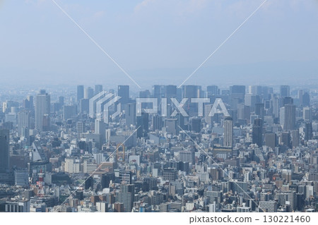 The buildings of Namba and Umeda as seen from Abeno Harukas 130221460