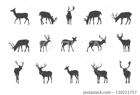 Deer Silhouette Collection, Deer Svg, Deer Animal Silhouette, Deer Animal Svg, Wild Deer Svg, Deer Vector, Deer Clipart, Deer Logo. Deer Silhouette Collection, Deer Svg, Deer Animal Silhouette, Deer Animal Svg, Wild Deer Svg, Deer Vector, Deer Clipart, Deer Logo. 130221757