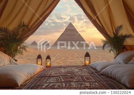 Camping with a view of the pyramids giza lifestyle desert inside tent adventure and culture 130222024