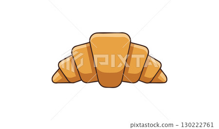 Croissant bakery pastry breakfast food vector illustration in simple style Croissant bakery pastry breakfast food vector illustration in simple style 130222761