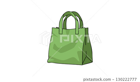 Green reusable shopping bag eco friendly design vector illustration Green reusable shopping bag eco friendly design vector illustration 130222777