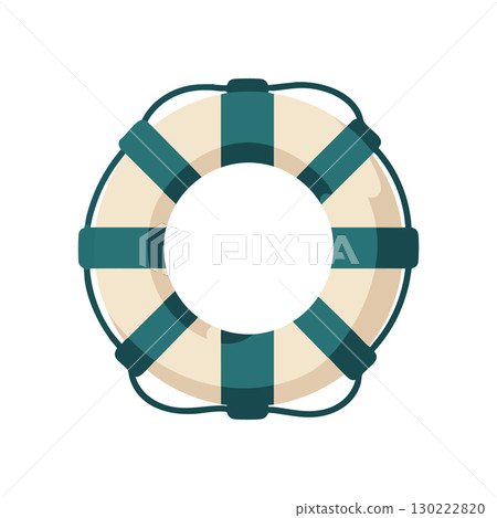 Life buoy safety ring vector illustration for water rescue and emergency preparedness 130222820
