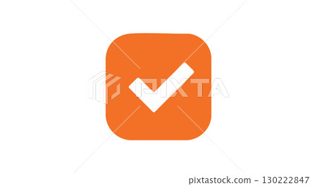 Orange Checkmark Icon Symbol for Confirmation and Success Vector Illustration Orange Checkmark Icon Symbol for Confirmation and Success Vector Illustration 130222847