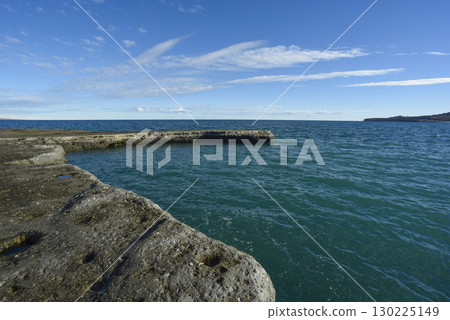 Coastal landscape with cliffs in Peninsula Valdes, World Heritage Site, Patagonia Argentina 130225149