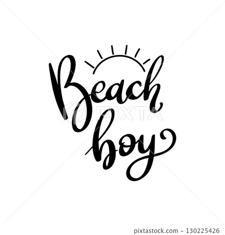 Beach boy. Lettering phrase isolated on white background. Vector illustration 130225426