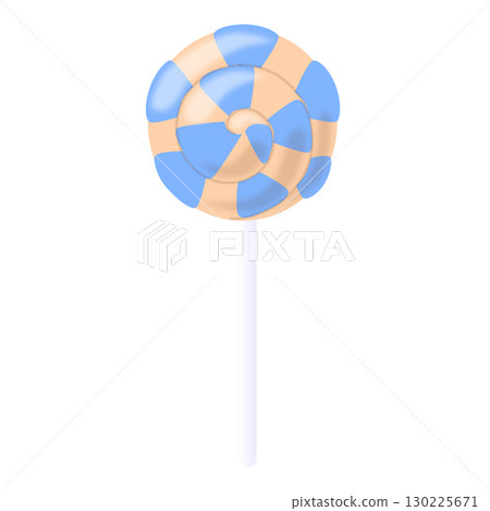 棒棒糖淺橙色和藍色 130225671
