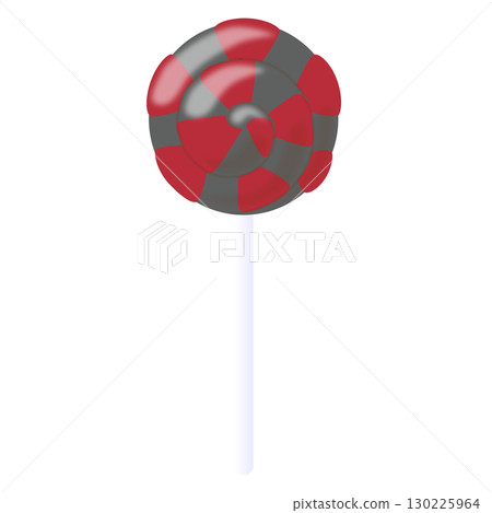 棒棒糖深灰色和紅色 130225964