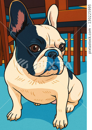 What's ahead of your gaze? The pop daily life of a French bulldog 130225995