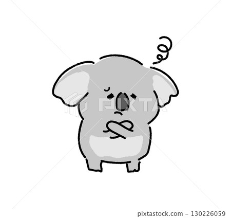 Illustration of a worried-looking koala 130226059
