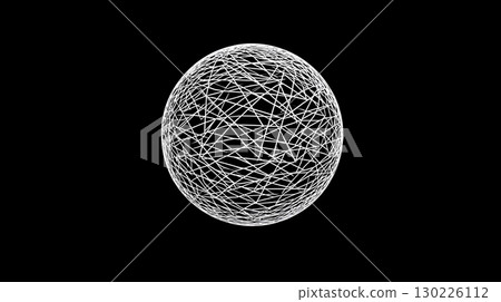 Intricate Abstract Sphere of Interconnected Lines 130226112