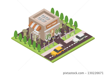 Isometric fast food 130226671