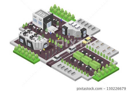 Isometric cafeteria Isometric cafeteria 130226679