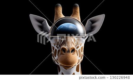 Giraffe explorer gazing at Earth from space 130226948