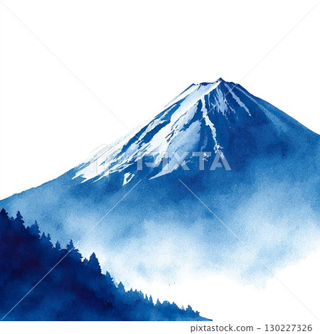 富士山水彩插圖 03 130227326